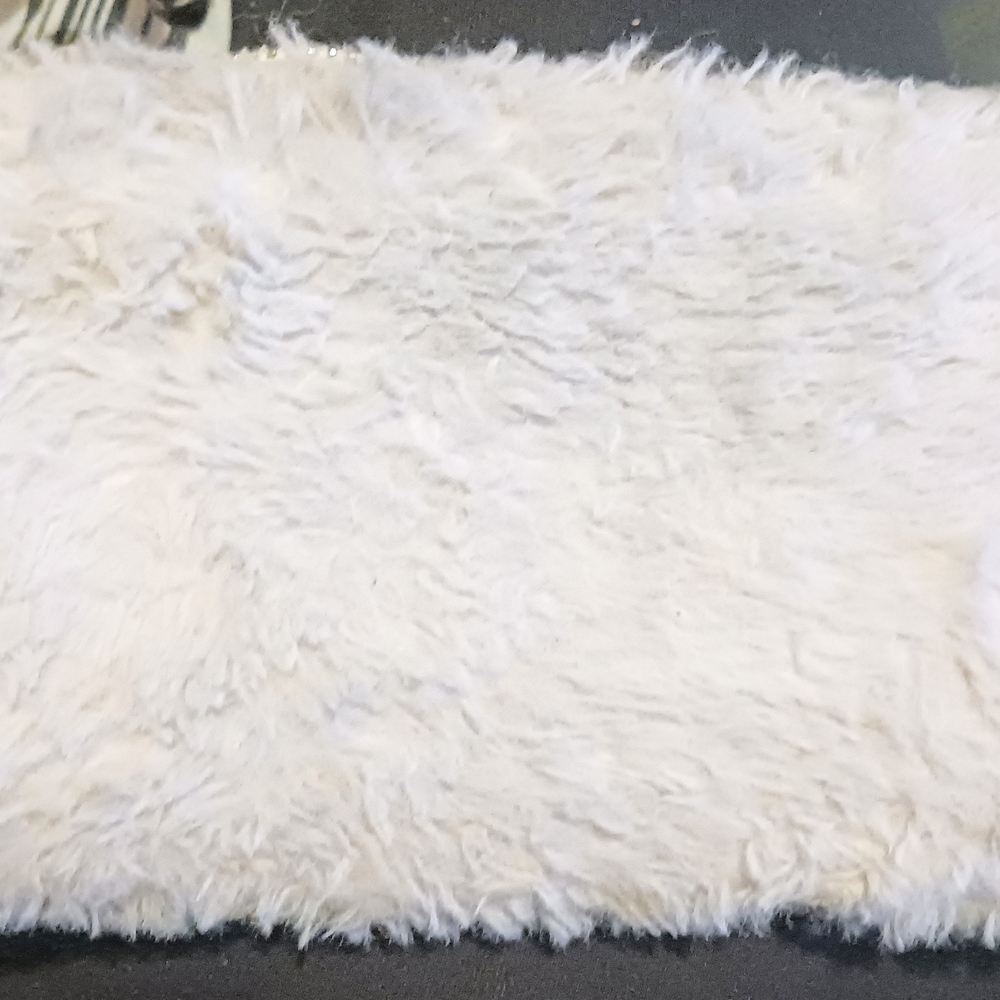White Faux Fur Scarf
